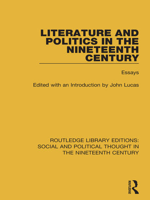 cover image of Literature and Politics in the Nineteenth Century